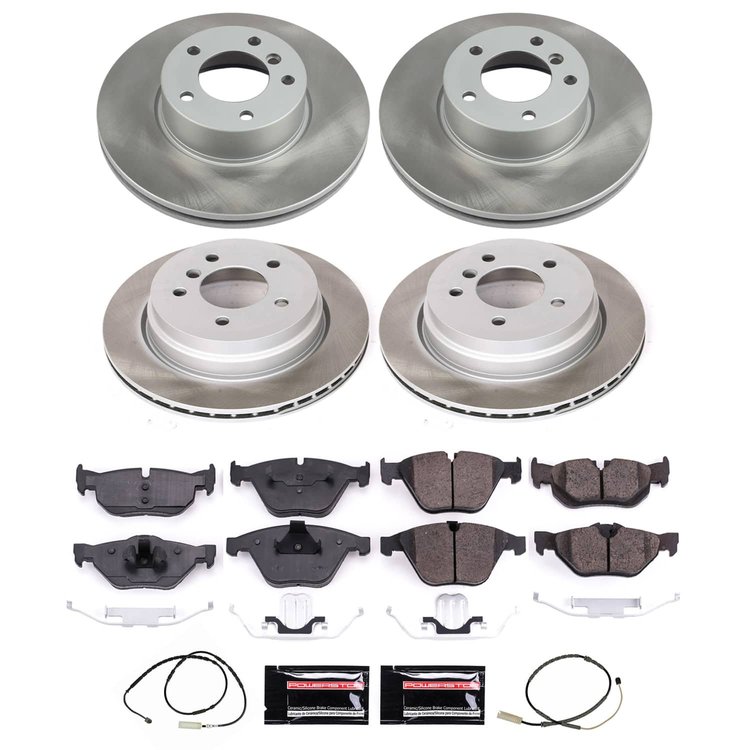 SC7025 Semi-Coated Rotor & Low-Dust Ceramic Brake Pad Kit