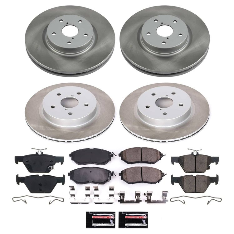 SC7028 Semi-Coated Rotor & Low-Dust Ceramic Brake Pad Kit