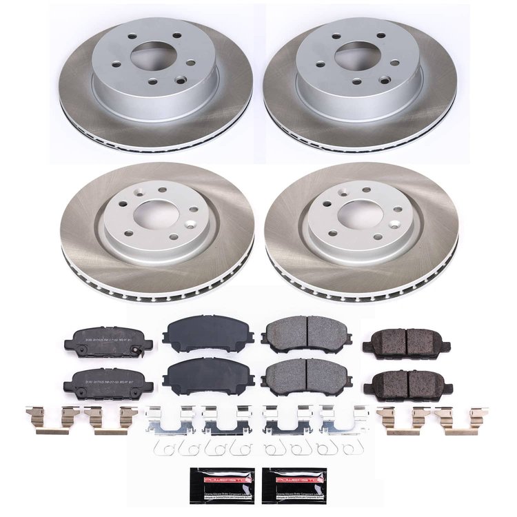 SC7035 Semi-Coated Rotor & Low-Dust Ceramic Brake Pad Kit