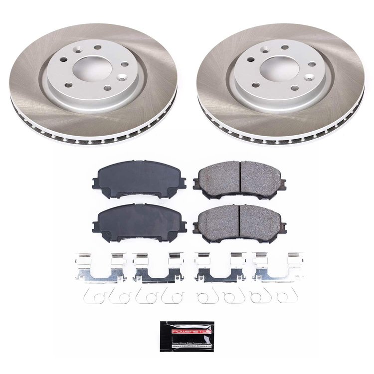 SC7036 Semi-Coated Rotor & Low-Dust Ceramic Brake Pad Kit