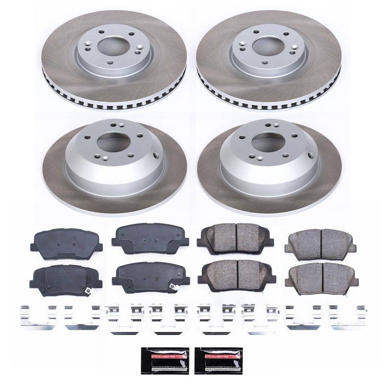 SC7063 Semi-Coated Rotor & Low-Dust Ceramic Brake Pad Kit