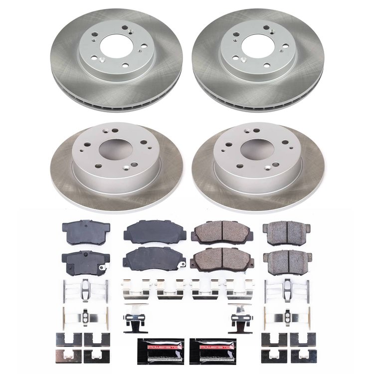 SC707 Semi-Coated Rotor & Low-Dust Ceramic Brake Pad Kit