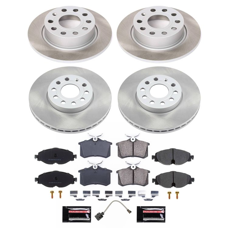 SC7109 Semi-Coated Rotor & Low-Dust Ceramic Brake Pad Kit