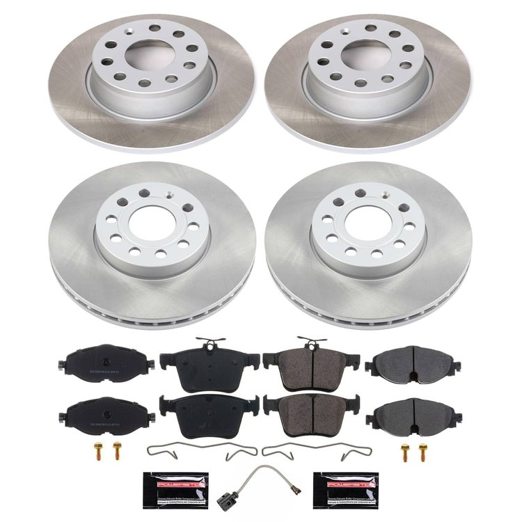 SC7111 Semi-Coated Rotor & Low-Dust Ceramic Brake Pad Kit