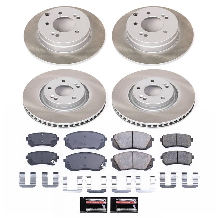 SC7113 Semi-Coated Rotor & Low-Dust Ceramic Brake Pad Kit