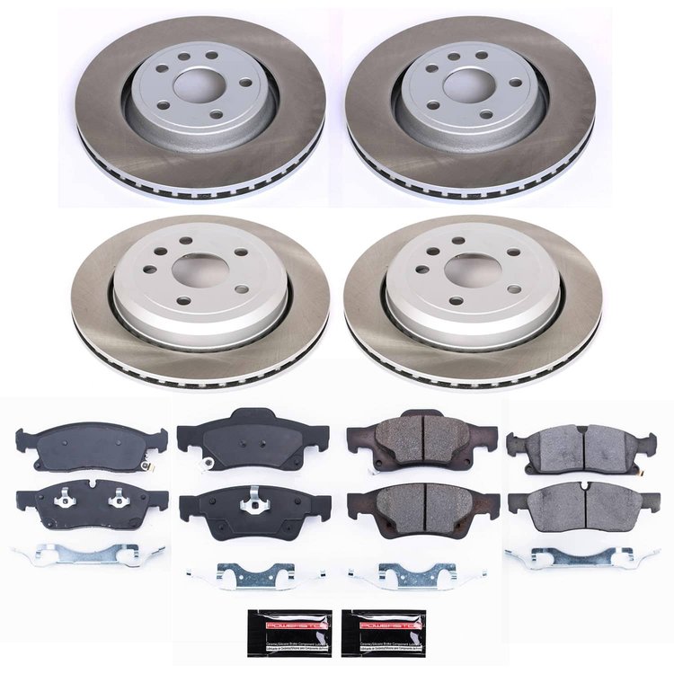 SC7136 Semi-Coated Rotor & Low-Dust Ceramic Brake Pad Kit