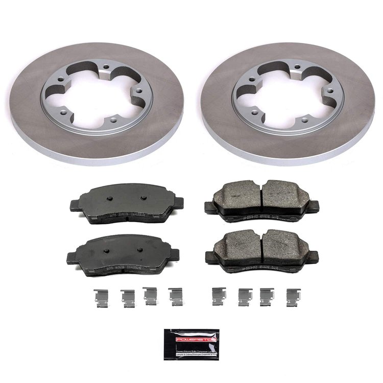 SC7145 Semi-Coated Rotor & Low-Dust Ceramic Brake Pad Kit