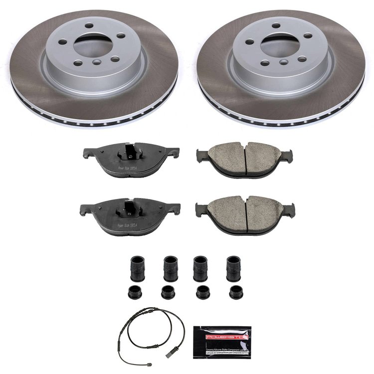 SC7162 Semi-Coated Rotor & Low-Dust Ceramic Brake Pad Kit