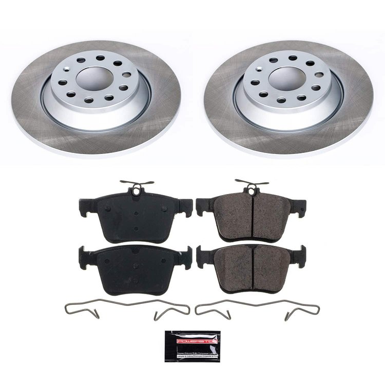 SC7176 Semi-Coated Rotor & Low-Dust Ceramic Brake Pad Kit