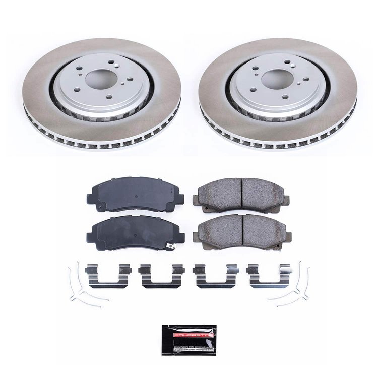 SC7214 Semi-Coated Rotor & Low-Dust Ceramic Brake Pad Kit