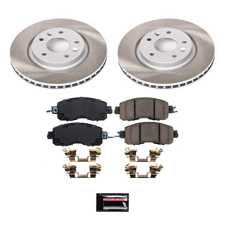 SC7215 Semi-Coated Rotor & Low-Dust Ceramic Brake Pad Kit