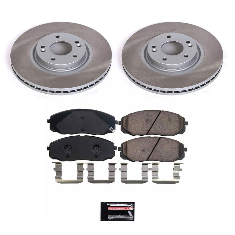 SC7218 Semi-Coated Rotor & Low-Dust Ceramic Brake Pad Kit