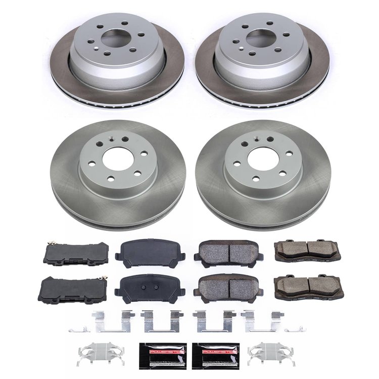 SC7228 Semi-Coated Rotor & Low-Dust Ceramic Brake Pad Kit