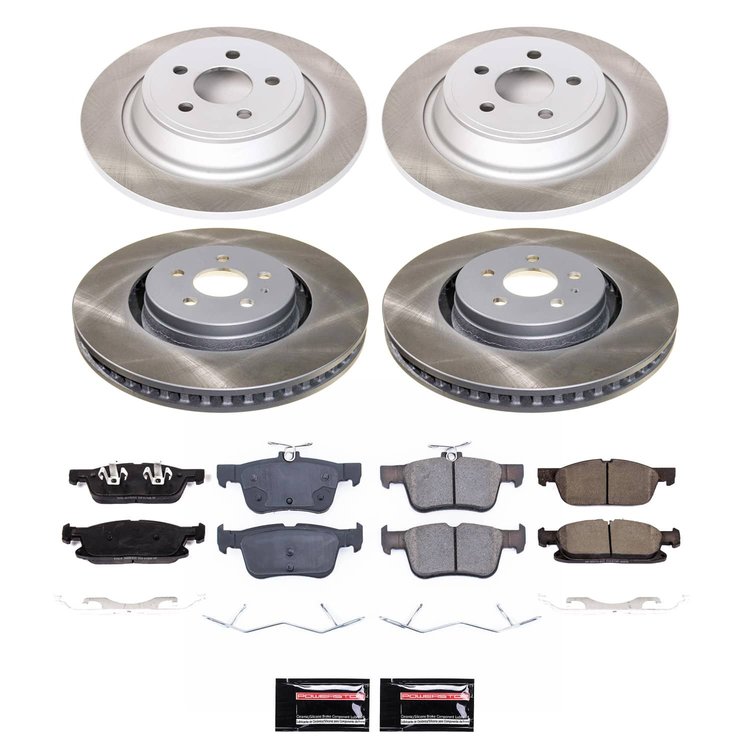 SC7231 Semi-Coated Rotor & Low-Dust Ceramic Brake Pad Kit
