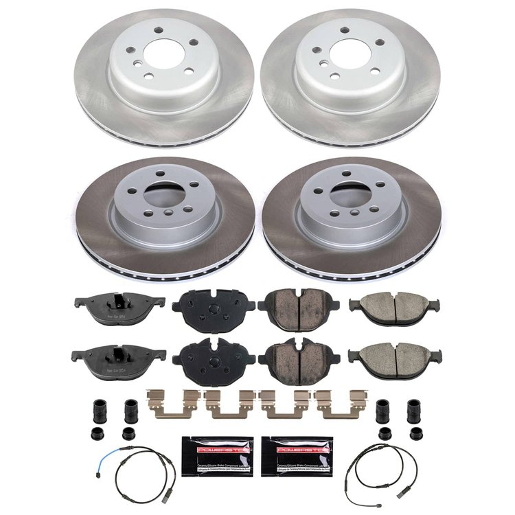 SC7236 Semi-Coated Rotor & Low-Dust Ceramic Brake Pad Kit