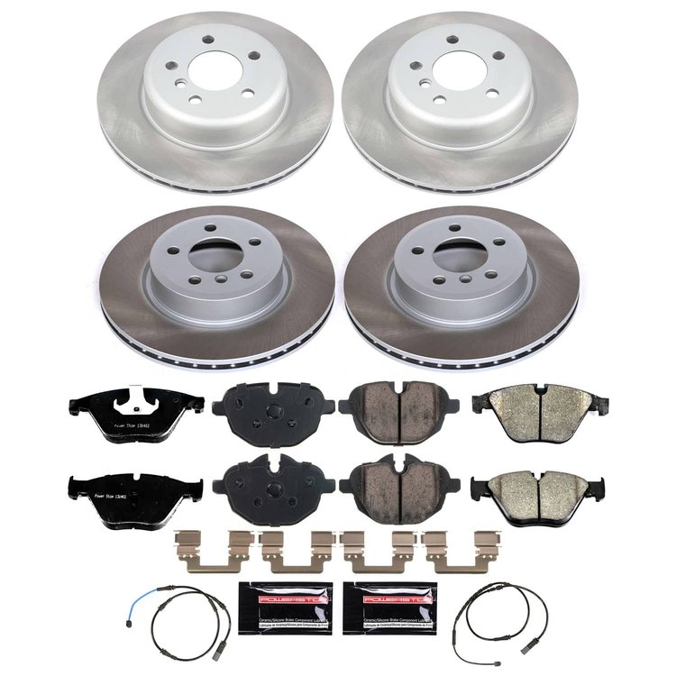 SC7237 Semi-Coated Rotor & Low-Dust Ceramic Brake Pad Kit