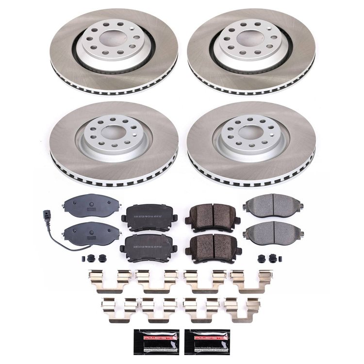 SC7254 Semi-Coated Rotor & Low-Dust Ceramic Brake Pad Kit