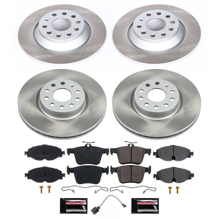 SC7278 Semi-Coated Rotor & Low-Dust Ceramic Brake Pad Kit