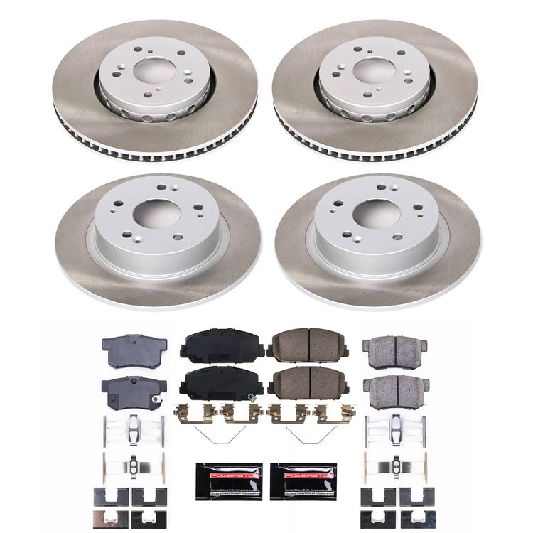 SC7283 Semi-Coated Rotor & Low-Dust Ceramic Brake Pad Kit