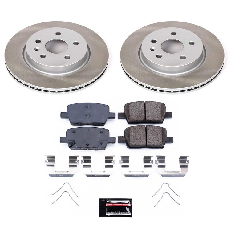 SC7289 Semi-Coated Rotor & Low-Dust Ceramic Brake Pad Kit