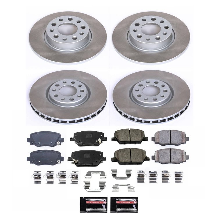 SC7300 Semi-Coated Rotor & Low-Dust Ceramic Brake Pad Kit