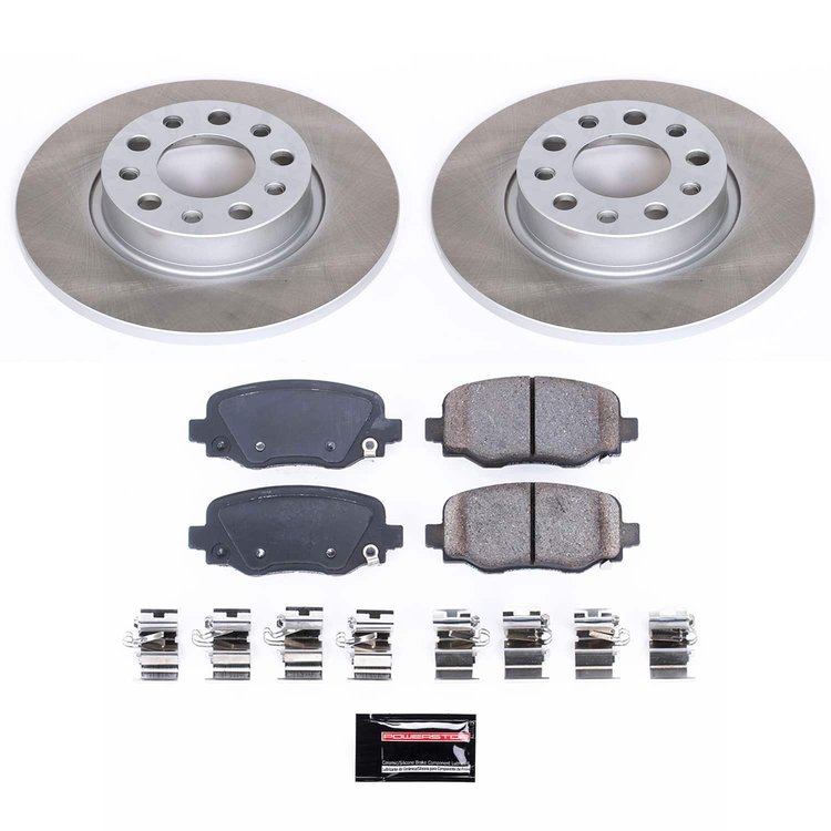 SC7301 Semi-Coated Rotor & Low-Dust Ceramic Brake Pad Kit