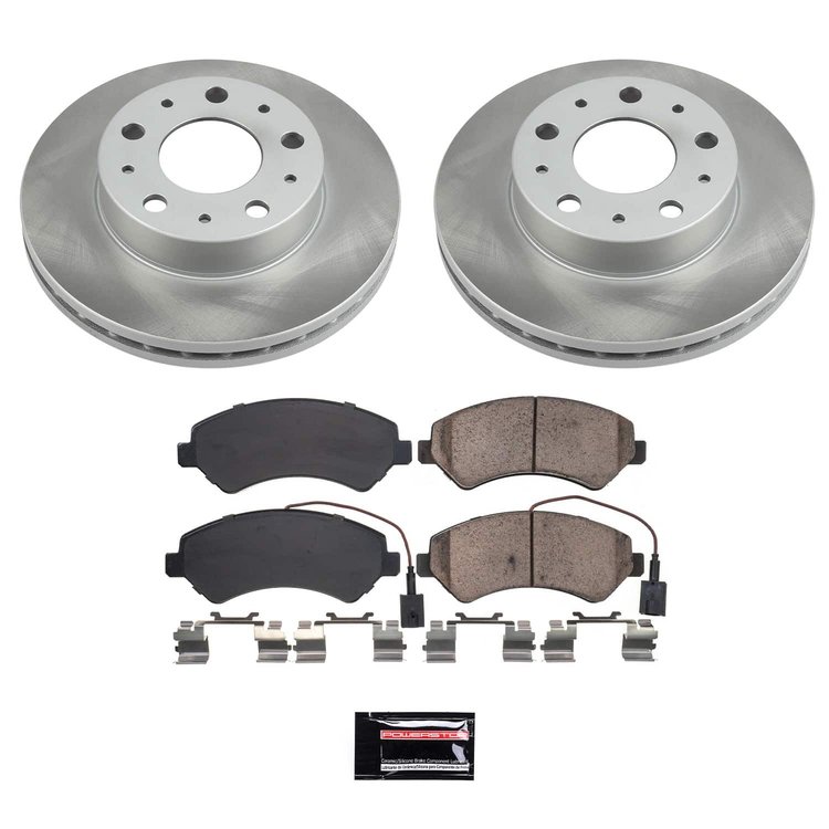 SC7303 Semi-Coated Rotor & Low-Dust Ceramic Brake Pad Kit