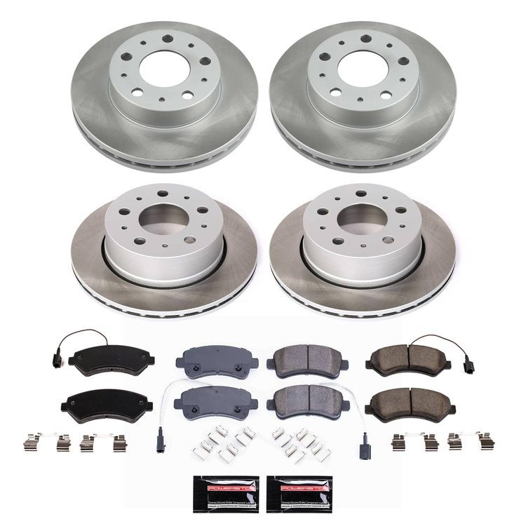 SC7304 Semi-Coated Rotor & Low-Dust Ceramic Brake Pad Kit