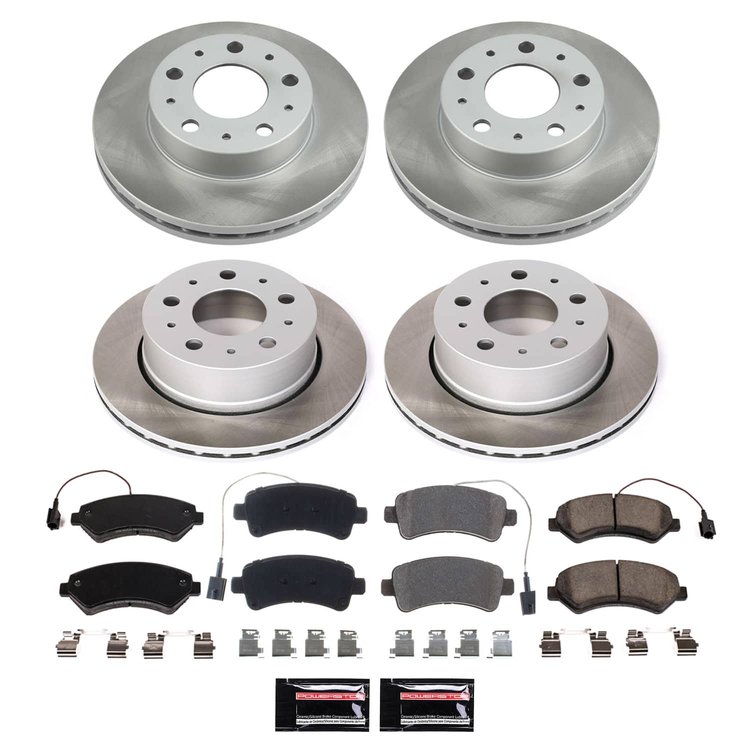 SC7305 Semi-Coated Rotor & Low-Dust Ceramic Brake Pad Kit