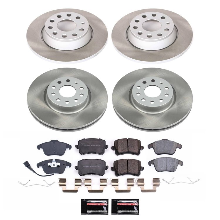 SC7339 Semi-Coated Rotor & Low-Dust Ceramic Brake Pad Kit