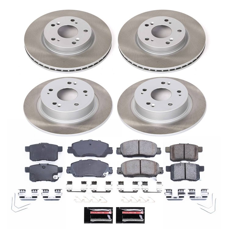 SC7346 Semi-Coated Rotor & Low-Dust Ceramic Brake Pad Kit
