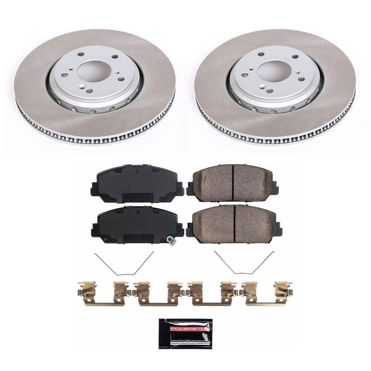 SC7347 Semi-Coated Rotor & Low-Dust Ceramic Brake Pad Kit