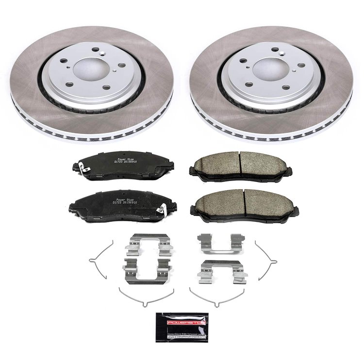SC7352 Semi-Coated Rotor & Low-Dust Ceramic Brake Pad Kit