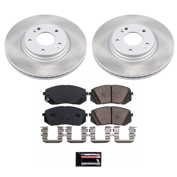 SC7353 Semi-Coated Rotor & Low-Dust Ceramic Brake Pad Kit