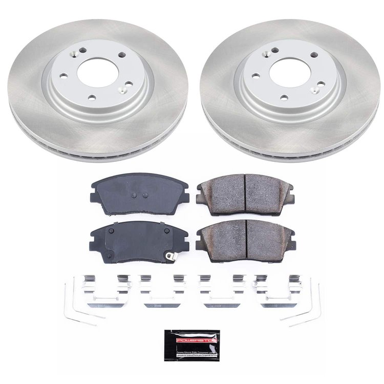SC7355 Semi-Coated Rotor & Low-Dust Ceramic Brake Pad Kit