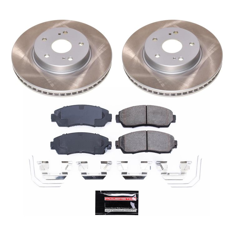 SC7356 Semi-Coated Rotor & Low-Dust Ceramic Brake Pad Kit