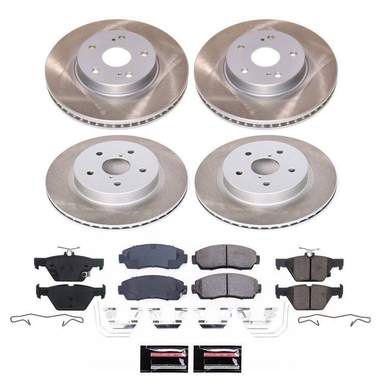 SC7357 Semi-Coated Rotor & Low-Dust Ceramic Brake Pad Kit