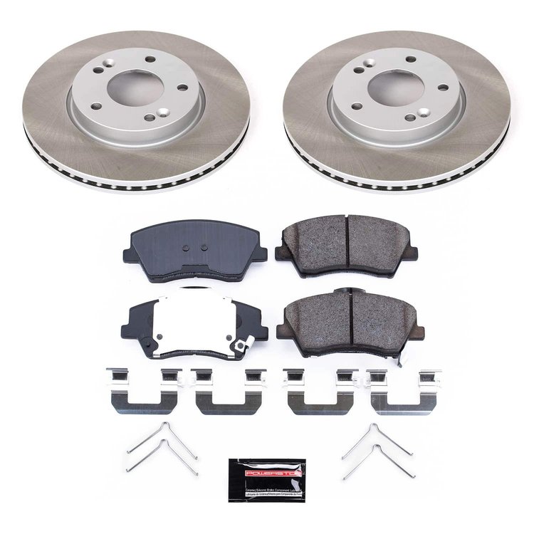 SC7370 Semi-Coated Rotor & Low-Dust Ceramic Brake Pad Kit