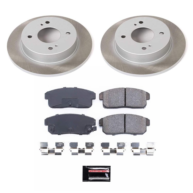 SC741 Semi-Coated Rotor & Low-Dust Ceramic Brake Pad Kit