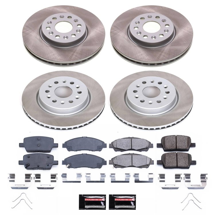 SC7410 Semi-Coated Rotor & Low-Dust Ceramic Brake Pad Kit