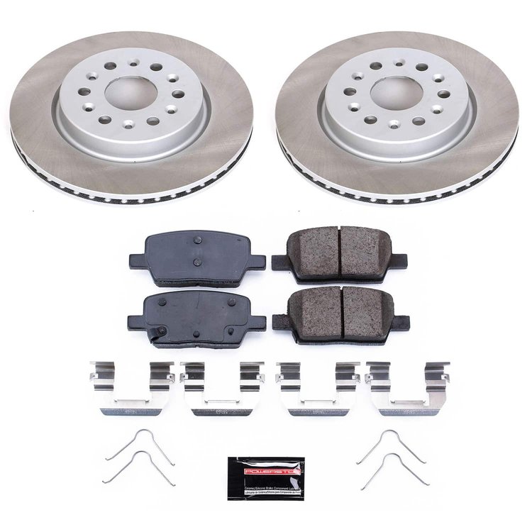 SC7411 Semi-Coated Rotor & Low-Dust Ceramic Brake Pad Kit