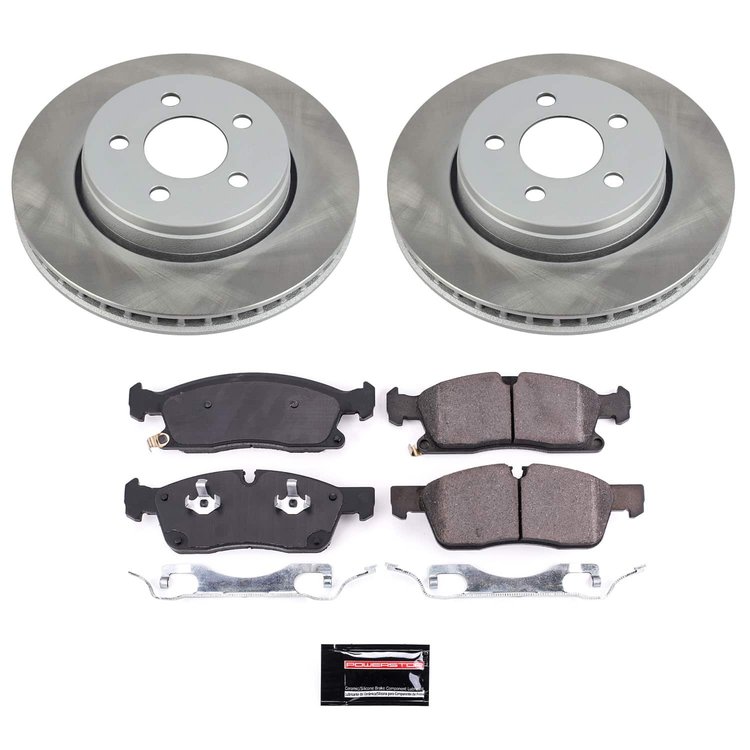 SC7412 Semi-Coated Rotor & Low-Dust Ceramic Brake Pad Kit