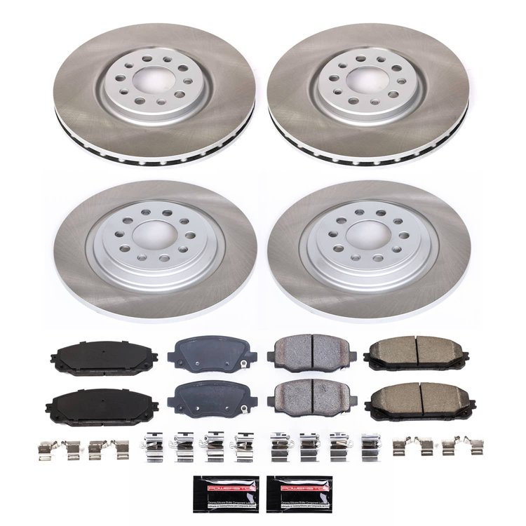SC7415 Semi-Coated Rotor & Low-Dust Ceramic Brake Pad Kit