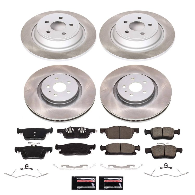 SC7416 Semi-Coated Rotor & Low-Dust Ceramic Brake Pad Kit