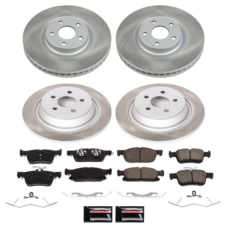 SC7419 Semi-Coated Rotor & Low-Dust Ceramic Brake Pad Kit