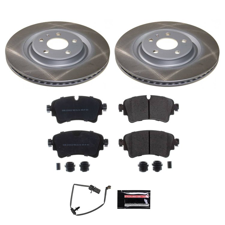 SC7431 Semi-Coated Rotor & Low-Dust Ceramic Brake Pad Kit