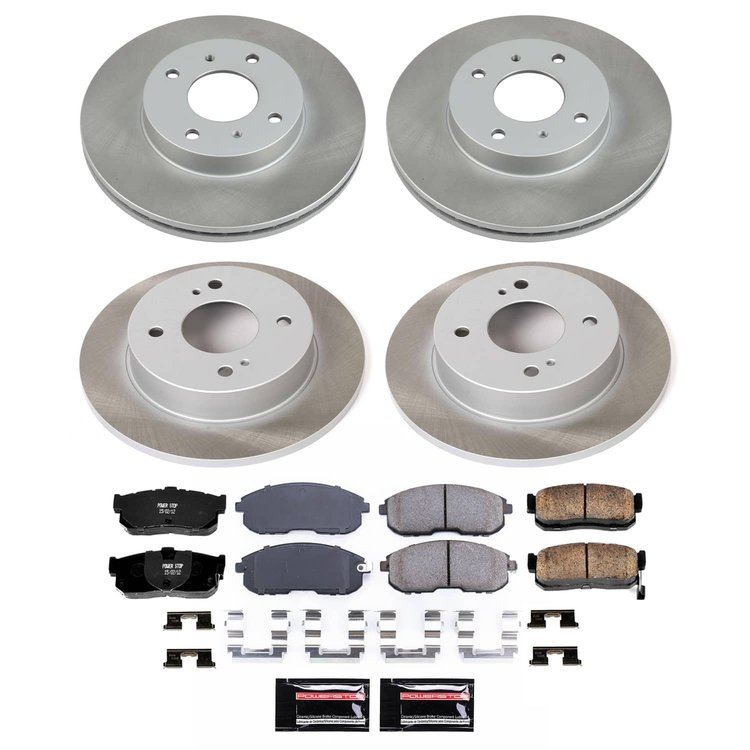 SC750 Semi-Coated Rotor & Low-Dust Ceramic Brake Pad Kit
