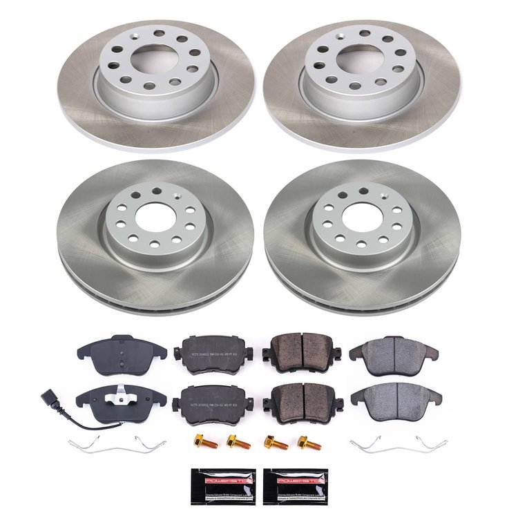SC7501 Semi-Coated Rotor & Low-Dust Ceramic Brake Pad Kit