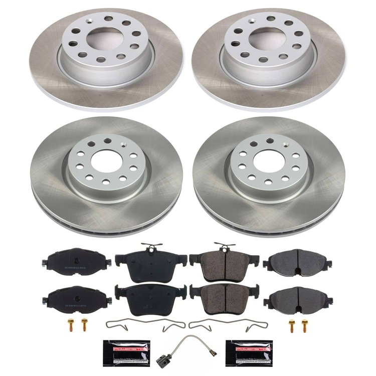 SC7502 Semi-Coated Rotor & Low-Dust Ceramic Brake Pad Kit