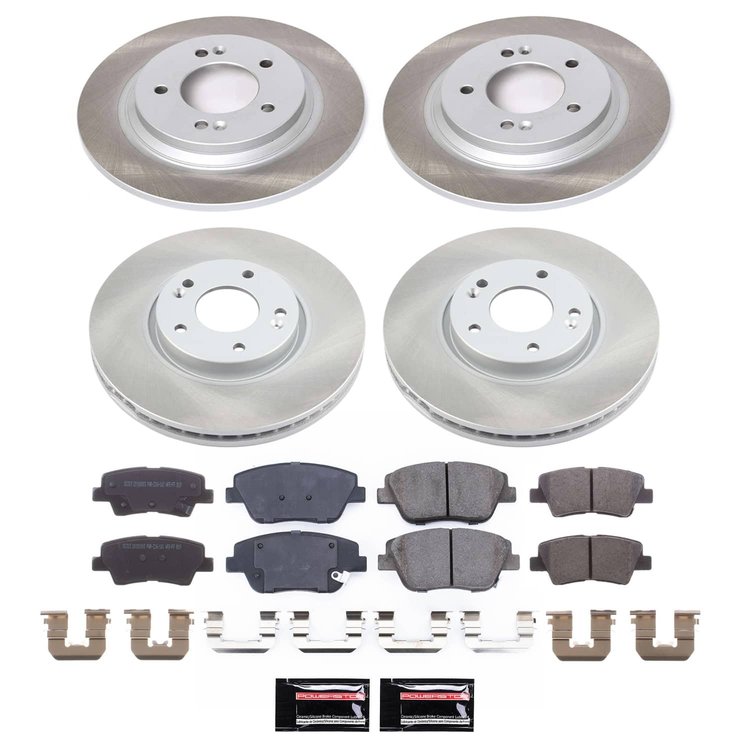 SC7504 Semi-Coated Rotor & Low-Dust Ceramic Brake Pad Kit